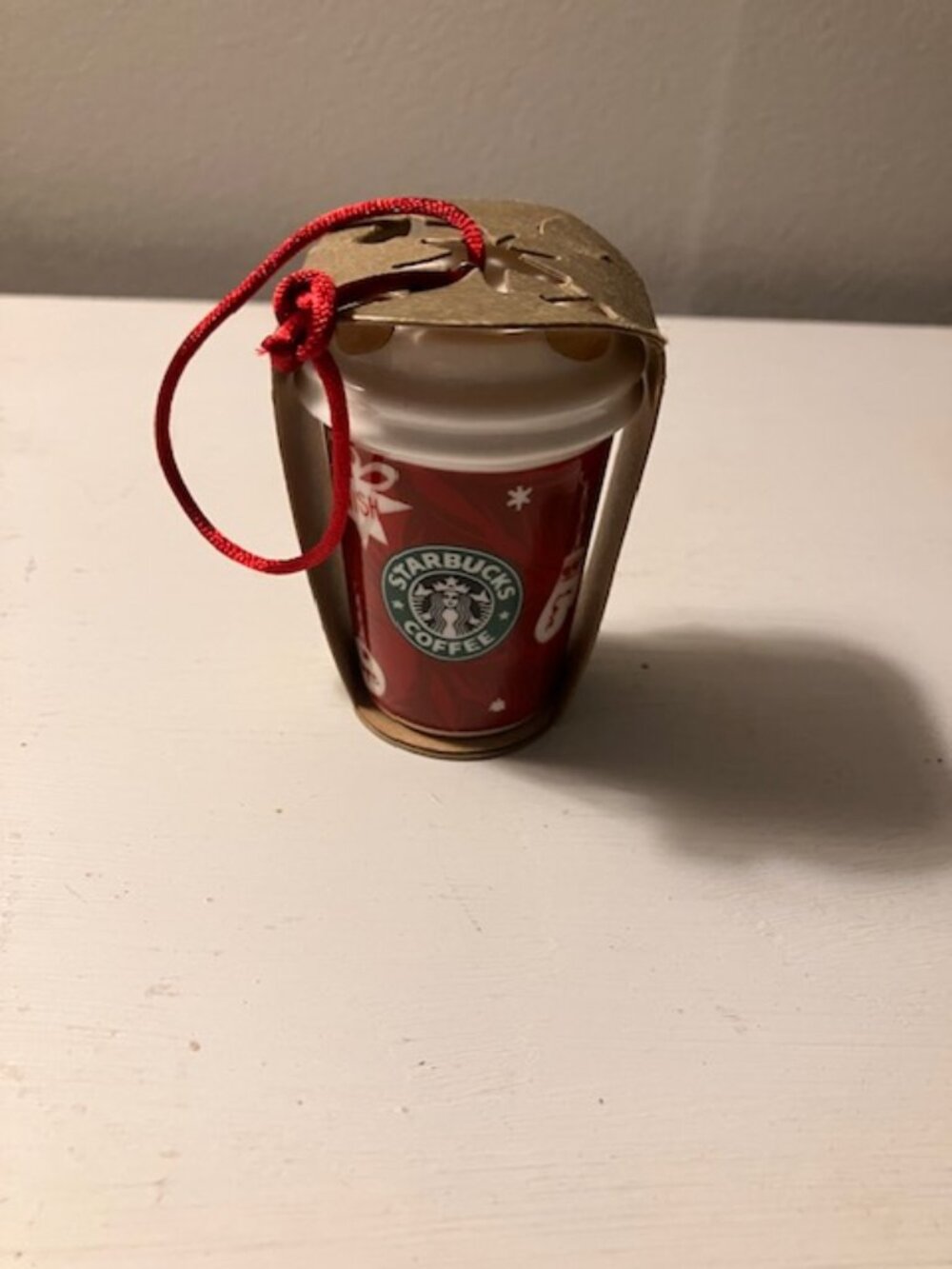 Starbucks 2009 Ceramic Christmas Coffee Cup Ornament